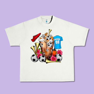 Soccer Cold Drink Frappe Urban Heavy Tee Designed By Fadigitalartstudio