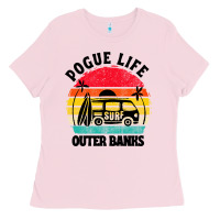 Bubblegum Pink car pogue life outer banks Ladies Tee - artisFamous