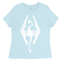Baby Blue skyrim elder Ladies Tee - artisFamous