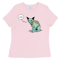 Bubblegum Pink lying cat Ladies Tee - artisFamous
