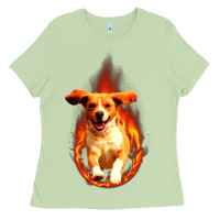 Matcha Dog In Fire Ladies Tee - artisFamous
