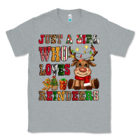 Heather Grey just a girl who loves reindeers Classic Tee - CowGirlArtShop