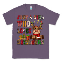 Lavender just a girl who loves reindeers Classic Tee - CowGirlArtShop