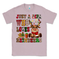 Lilac just a girl who loves reindeers Classic Tee - CowGirlArtShop