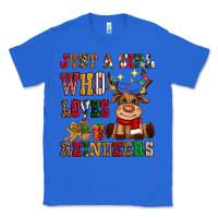 True Royal just a girl who loves reindeers Classic Tee - CowGirlArtShop