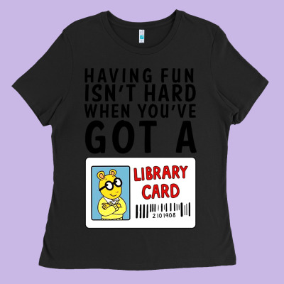 Arthur Library Card Classic Rachelrae09 Ladies Tee Designed By Artisfamous