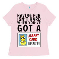 Bubblegum Pink arthur library card classic rachelrae09 Ladies Tee - artisFamous