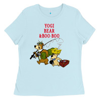 Baby Blue yogi bear & boo boo Ladies Tee - artisFamous