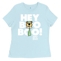 Baby Blue yogi bear Ladies Tee - artisFamous