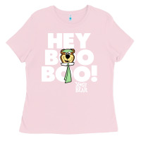 Bubblegum Pink yogi bear Ladies Tee - artisFamous
