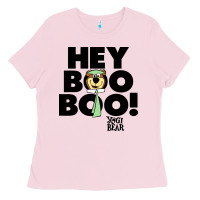 Bubblegum Pink yogi bear Ladies Tee - artisFamous