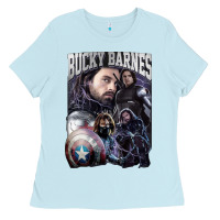 Baby Blue bucky barnes a hero Ladies Tee - artisFamous