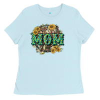 Baby Blue Aztec Mom Mother's Day Ladies Tee - CowGirlArtShop
