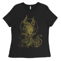 Black sleeping beauty maleficent crow branchesy Ladies Tee - artisFamous