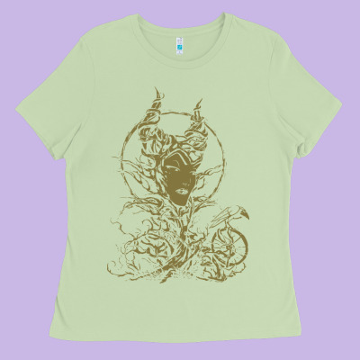 Sleeping Beauty Maleficent Crow Branchesy Ladies Tee Designed By Artisfamous