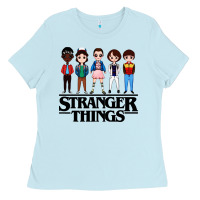 Baby Blue stranger kids Ladies Tee - artisFamous