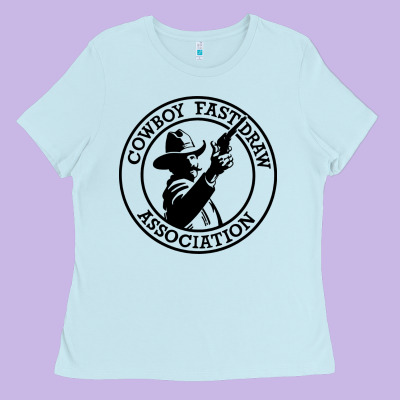 Cowboy Fast Draw Association Ladies Tee Designed By Artisfamous