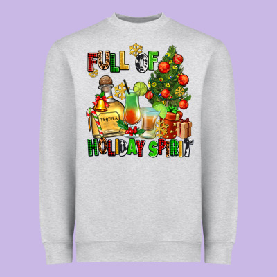 Full Of Holiday Spirit Heavyweight Sweatshirt Designed By Adodesignshop