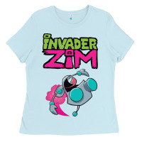 Baby Blue Invader Zim Gir Ladies Tee - artisFamous