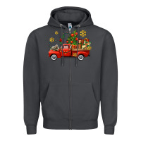 Smoke Christmas truck Zipper Hoodie - AdoDesignShop