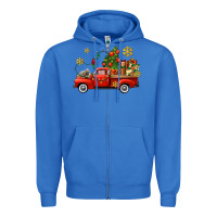 True Royal Christmas truck Zipper Hoodie - AdoDesignShop