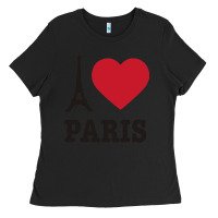 Black i love paris eiffel tower funny Ladies Tee - artisFamous