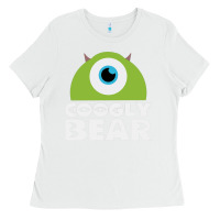 White googly bear Ladies Tee - artisFamous