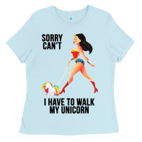 Baby Blue wonder woman sorry can't Ladies Tee - artisFamous
