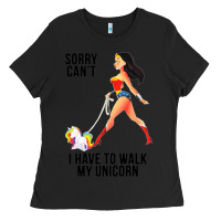 Black wonder woman sorry can't Ladies Tee - artisFamous