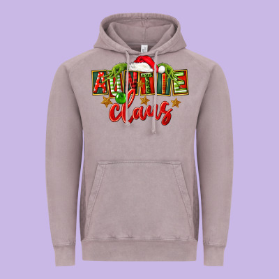 Christmas Auntie Claus Vintage Hoodie Designed By Fadigitalartstudio