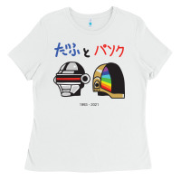 White DAFTPUNK Japanese Ladies Tee - artisFamous