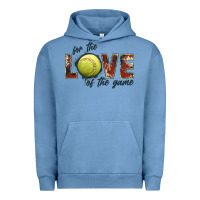 Pigment Pebble Blue softball love of the game Urban Hoodie - JahusDesignShop