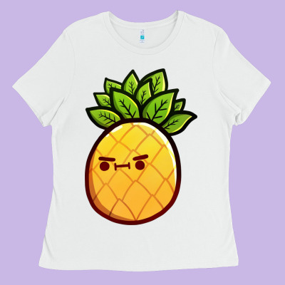 Pineapple Fruits Ladies Tee Designed By Artisfamous