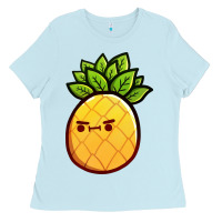 Baby Blue pineapple fruits Ladies Tee - artisFamous