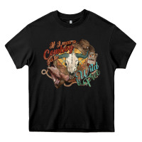 Black Cowboy wild and free western Heavy Core Tee - HowdyJamesFarm