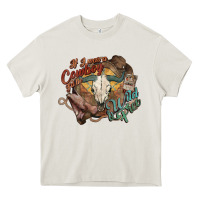 Cream Cowboy wild and free western Heavy Core Tee - HowdyJamesFarm