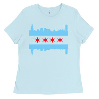 Baby Blue awesome chicago city Ladies Tee - artisFamous