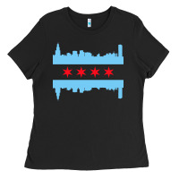 Black awesome chicago city Ladies Tee - artisFamous