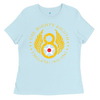 Baby Blue mighty eighth   8th anniversary Ladies Tee - artisFamous