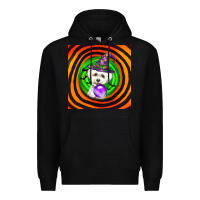 Black halloween bichons frise dog Premium Hoodie - LillyAllenDesigns