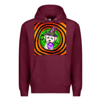Burgundy halloween bichons frise dog Premium Hoodie - LillyAllenDesigns