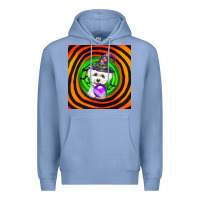 Colony Blue halloween bichons frise dog Premium Hoodie - LillyAllenDesigns