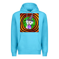 Ocean Blue halloween bichons frise dog Premium Hoodie - LillyAllenDesigns