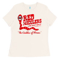 Bone red wigglers Ladies Tee - artisFamous