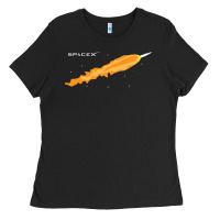 Black SpaceX Rocket Ladies Tee - artisFamous