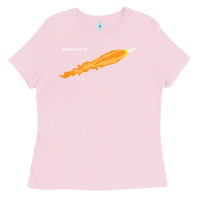 Bubblegum Pink SpaceX Rocket Ladies Tee - artisFamous