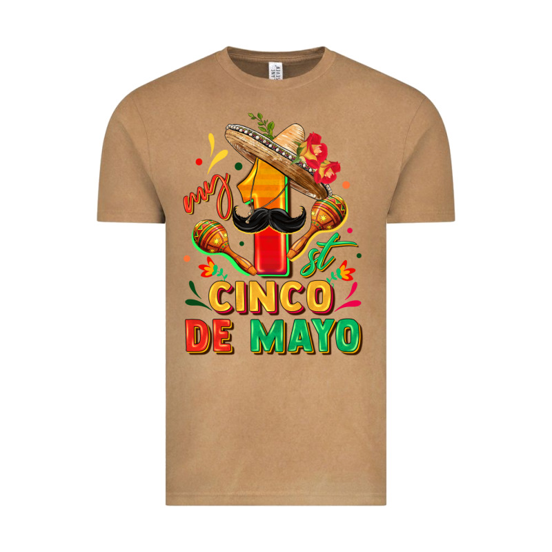 My First Cinco De Mayo Vintage Tee by FaDigitalArtStudio | Teevron