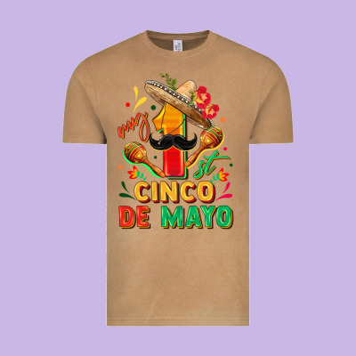 My First Cinco De Mayo Vintage Tee Designed By Fadigitalartstudio