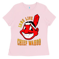 Bubblegum Pink long live chief wahoos Ladies Tee - artisFamous
