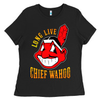 Black long live chief wahoos Ladies Tee - artisFamous